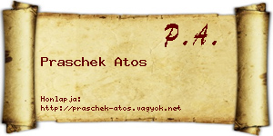 Praschek Atos névjegykártya
